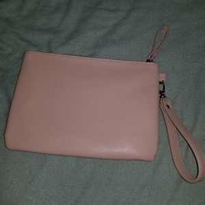 Forever 21 pale pink clutch/wristlet